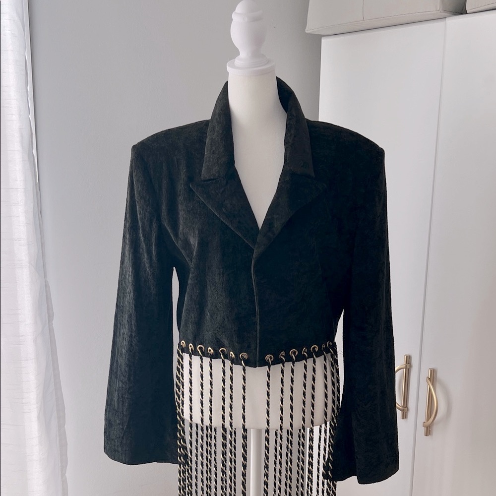 Green Fringe Women's Blazer